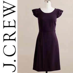 { J.Crew } Plum Pleated Wool Dress